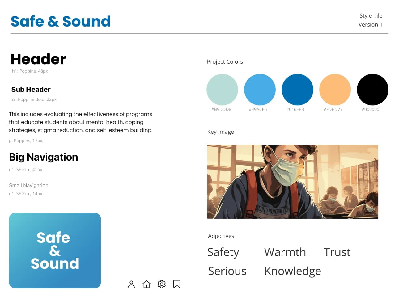 Serious Cartoon Style - Visual style exploration showing approachable yet serious design direction