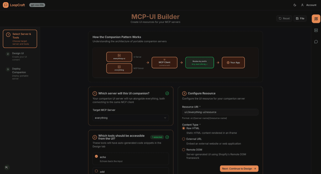 MCP-UI Builder Content Type Architecture